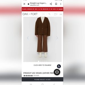 Oak + Fort - Leather vegan pants